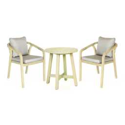 Kettler Cora Wooden Garden Bistro Set, 2 Seater - thumbnail 2