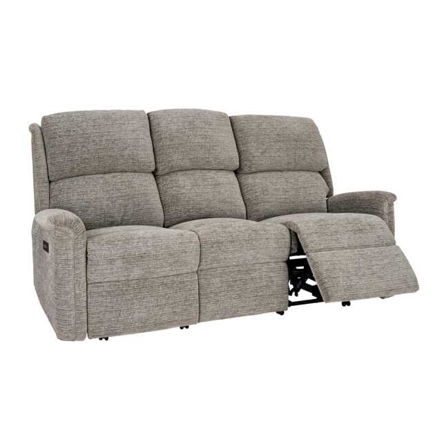 Celebrity Farndon 3 Seater Power Recliner Fabric Sofa, Luna Silver - image 1
