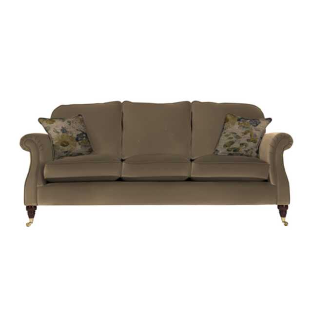 Parker Knoll Westbury 4 Seater Leather Sofa, Como Sage