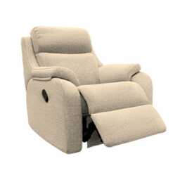 G Plan Kingsbury Manual Fabric Recliner Armchair, Stipple Ecru - thumbnail 2