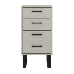 Casa Taylor 4 Drawer Petite Chest of Drawers, Grey - thumbnail 1