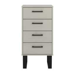 Casa Taylor 4 Drawer Petite Chest of Drawers, Grey - thumbnail 2