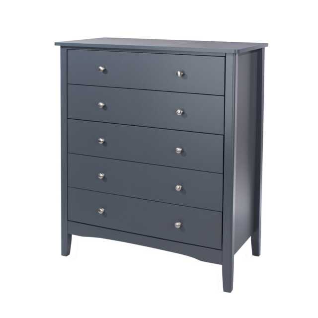 Casa Carla 5 Drawer Chest of Drawers, Midnight Blue - image 1