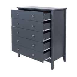 Casa Carla 5 Drawer Chest of Drawers, Midnight Blue - thumbnail 3