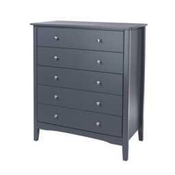 Casa Carla 5 Drawer Chest of Drawers, Midnight Blue - thumbnail 1