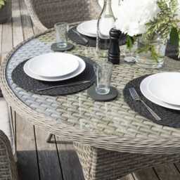 Kettler Charlbury Rattan Garden Dining Set, Round, 4 Seater - thumbnail 2