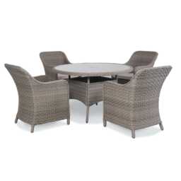 Kettler Charlbury Rattan Garden Dining Set, Round, 4 Seater - thumbnail 4
