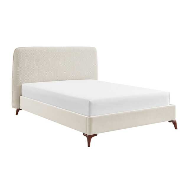 Casa Dune Bed Frame, Double, Beige - image 1