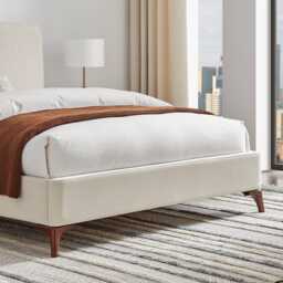 Casa Dune Bed Frame, Double, Beige - thumbnail 3