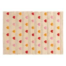 Atmosphera Kids Cotton Heart Rug, Beige