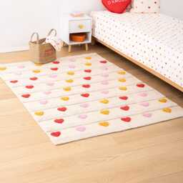 Atmosphera Kids Cotton Heart Rug, Beige - thumbnail 2
