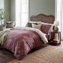 Laura Ashley Pussy Willow Duvet Set, Super King, Plum Purple