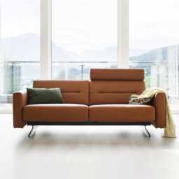 Stressless Stella 2 Seater Leather Sofa With Headrest - thumbnail 1