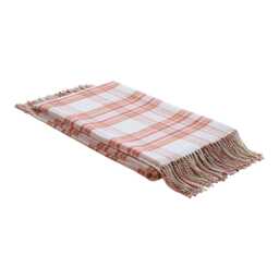 Laura Ashley Padbury Check Throw, Russet - thumbnail 3