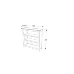 Casa Brett Low Bookcase, Walnut - thumbnail 2
