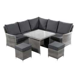 Hartman Westbury Rattan Garden Corner Sofa Set, Square, 7 Seater, Grey - thumbnail 2