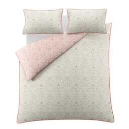 Laura Ashley Ashstead Damask Duvet Set, Super King, Natural Coral - thumbnail 2