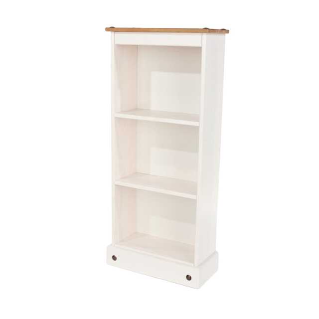 Casa Connor Low Narrow Bookcase, White