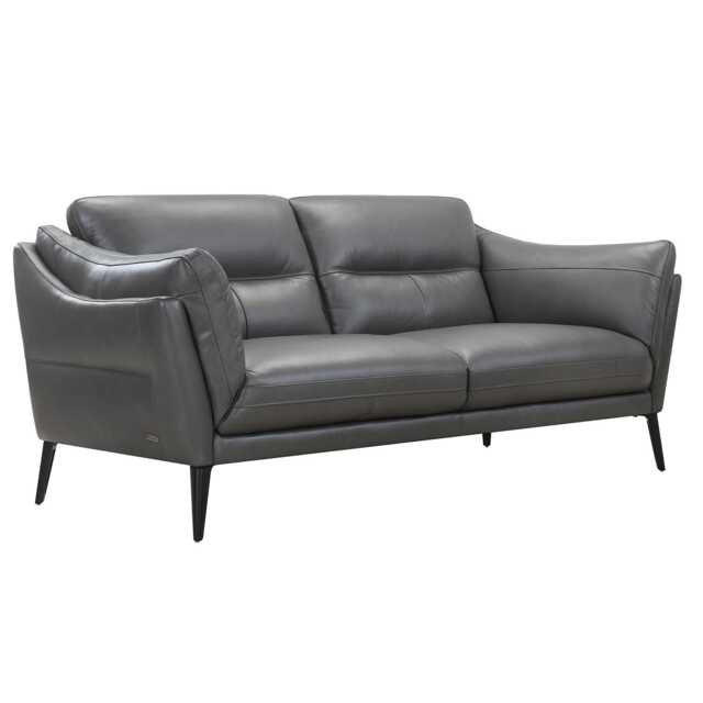 Casa Austin 2.5 Seater Leather Sofa, Charcoal - image 1