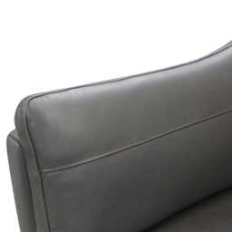 Casa Austin 2.5 Seater Leather Sofa, Charcoal - thumbnail 4