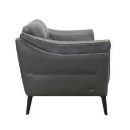 Casa Austin 2.5 Seater Leather Sofa, Charcoal - thumbnail 3