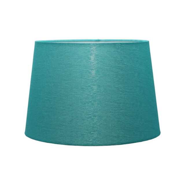 Casa Empire Cylinder Lamp Shade, 35cm, Faux Silk, Teal