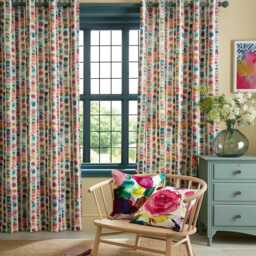 Bluebellgray Tobermory Eyelet Curtains, 229 x 229cm, Multicolour - thumbnail 1