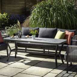 Hartman Dubai Aluminium Garden Sofa Set, 5 Seater, Grey