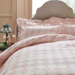 Cath Kidston Hand Painted Diamond Duvet Set, King, Sorbet - thumbnail 2