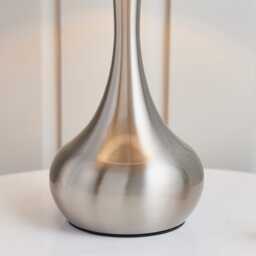 Endon Piccadily Touch Table Lamp, Satin Nickel - thumbnail 3