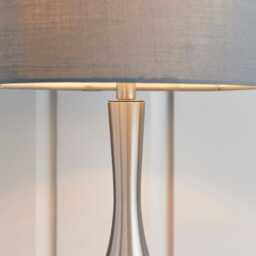 Endon Piccadily Touch Table Lamp, Satin Nickel - thumbnail 2