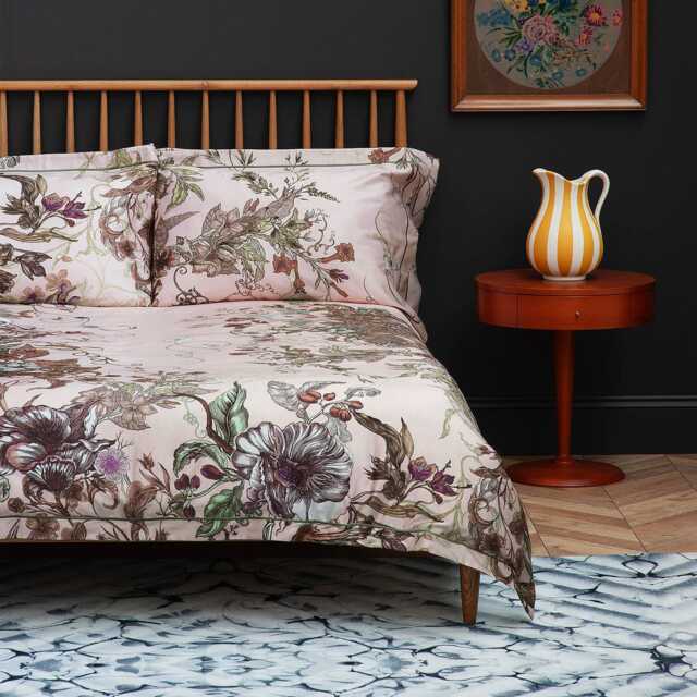 Timorous Beasties Opera Botanica Duvet Set, Single, Opal - image 1