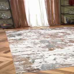 Frith Rugs Kaydon Washable Woven Rug, 180cm x 120cm, Brown Abstract Pattern