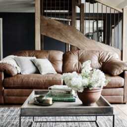 Casa Bailey 3 Seater Leather Sofa - thumbnail 2