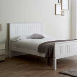 Casa Lily Bed Frame, King, White - thumbnail 1