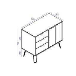 Casa Alden Small Sideboard, Antique Wax - thumbnail 3