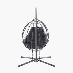 Pacific Lifestyle Lyon Single Garden Hanging Egg Chair, Grey - thumbnail 3
