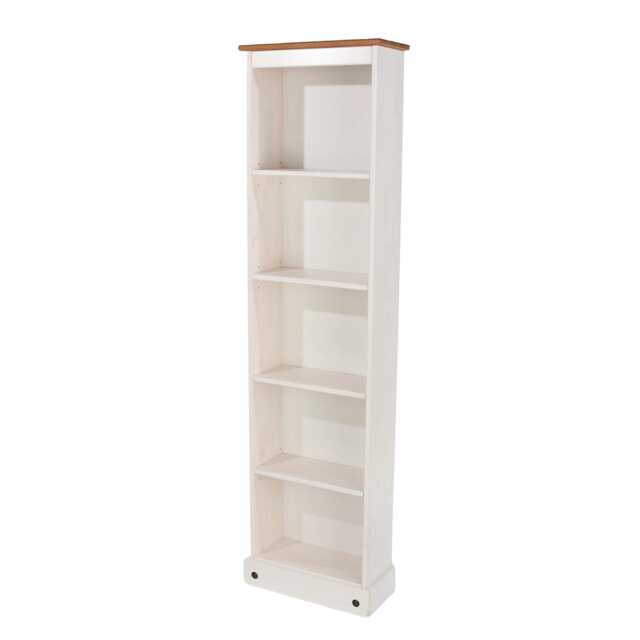 Casa Connor Tall Narrow Bookcase, White