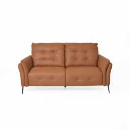 Italia Living Bolzano 2 Seater Leather sofa, Brown - thumbnail 1