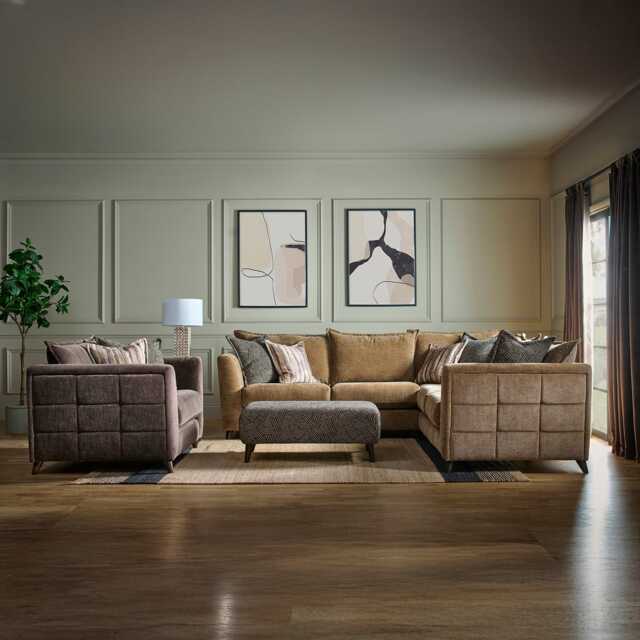 Casa Sienna Large Corner Fabric Sofa - image 1