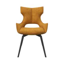 Casa Raffaello Swivel Dining Chair, Mustard
