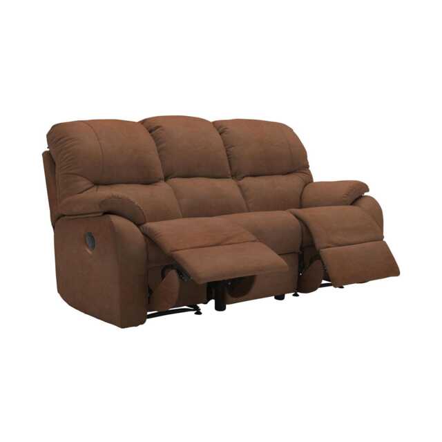 G Plan Mistral Small 3 Seater Double Manual Recliner Leather Sofa - image 1