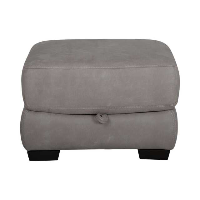 Casa Billy Fabric Storage Footstool, Silver Grey - image 1