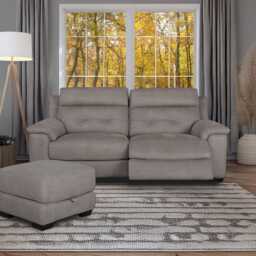 Casa Billy Fabric Storage Footstool, Silver Grey - thumbnail 4