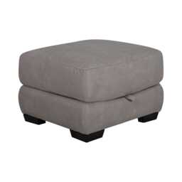 Casa Billy Fabric Storage Footstool, Silver Grey - thumbnail 2