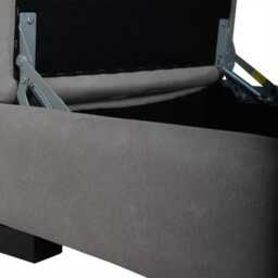 Casa Billy Fabric Storage Footstool, Silver Grey - thumbnail 3