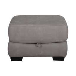 Casa Billy Fabric Storage Footstool, Silver Grey - thumbnail 1