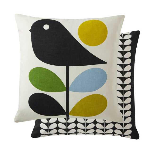 Orla Kiely Early Bird Cushion, Duck Egg - image 1