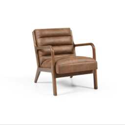 Casa Danna Faux Leather Armchair, Achilles Brown - thumbnail 2