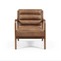 Casa Danna Faux Leather Armchair, Achilles Brown - thumbnail 3